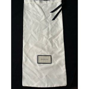 Gucci Dust Bag Storage Cover Drawstring White 8.2" x 17.4"
